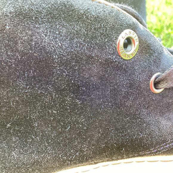 Lanvin Navy Suede Chukka Boots Men US 9 Minimalist Sneaker Sole Casual Fall Luxe - Picture 10 of 14